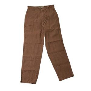 Vintage Banana Republic 100% Irish Linen Pants Safari Trousers Brown Men's 28x29